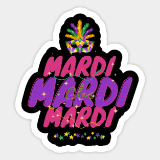 Funny Mardi Gras Carnival Sticker